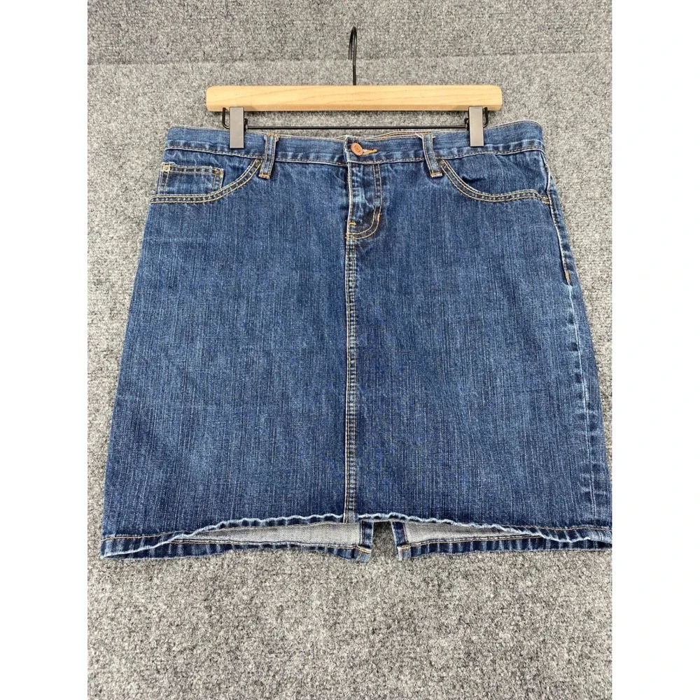 Gap 1969 Denim Mini Skirt Womens Size 12 Blue Medium Wash 5-Pocket Casual Cotton